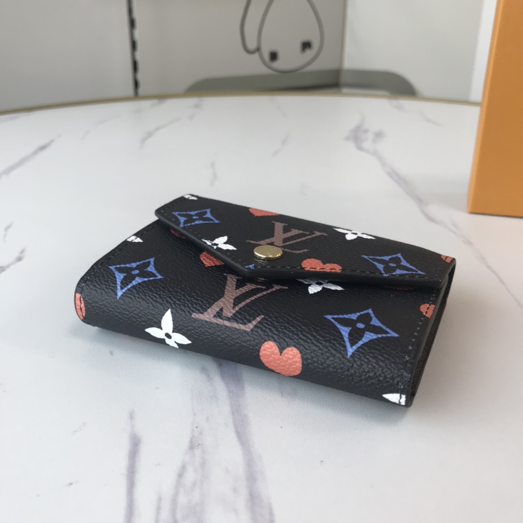 Wholesale Luxury Louis Vuitton Aaa-Game On Zoe Wallet M41938 Black/White - Image 3