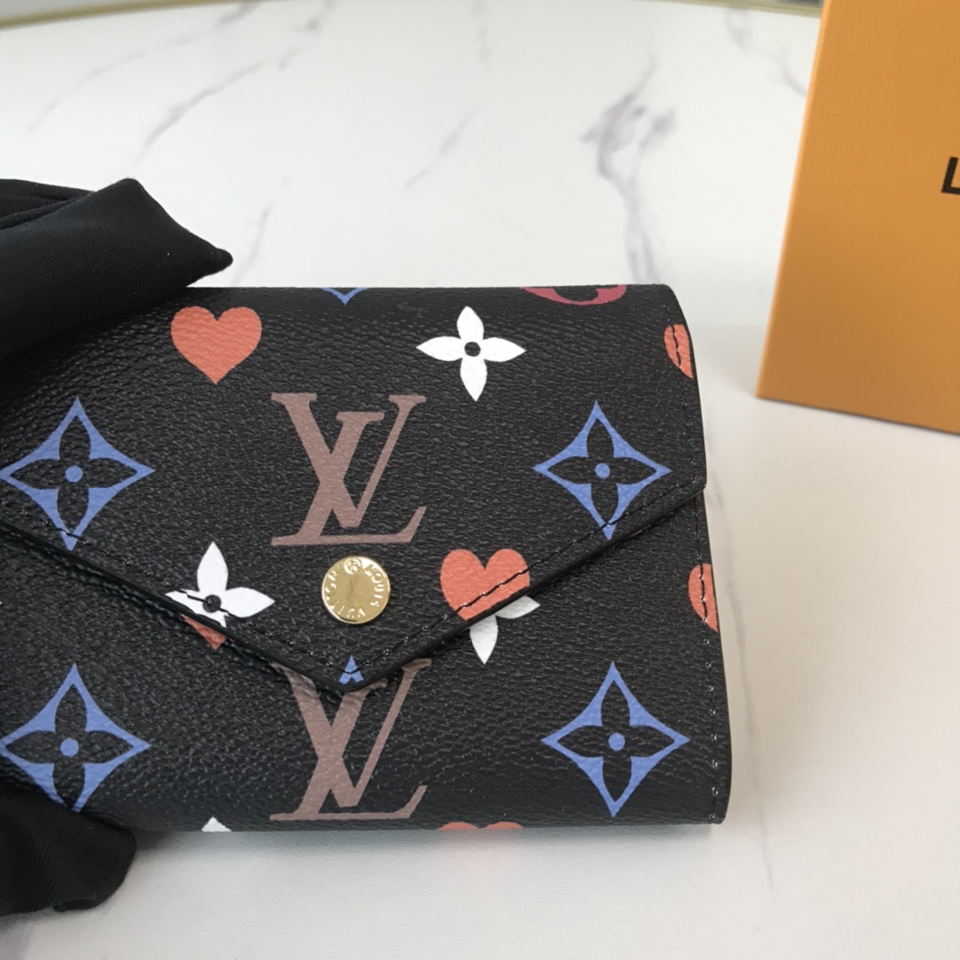 Wholesale Luxury Louis Vuitton Aaa-Game On Zoe Wallet M41938 Black/White - Image 5
