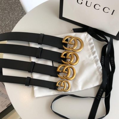Wholesale Luxury Gucci Classic Vintage Belt Gold Black