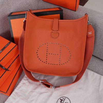 Wholesale Luxury Hermes Aaa-Evelyne Iii 29 Bag Orange/Black/Blue