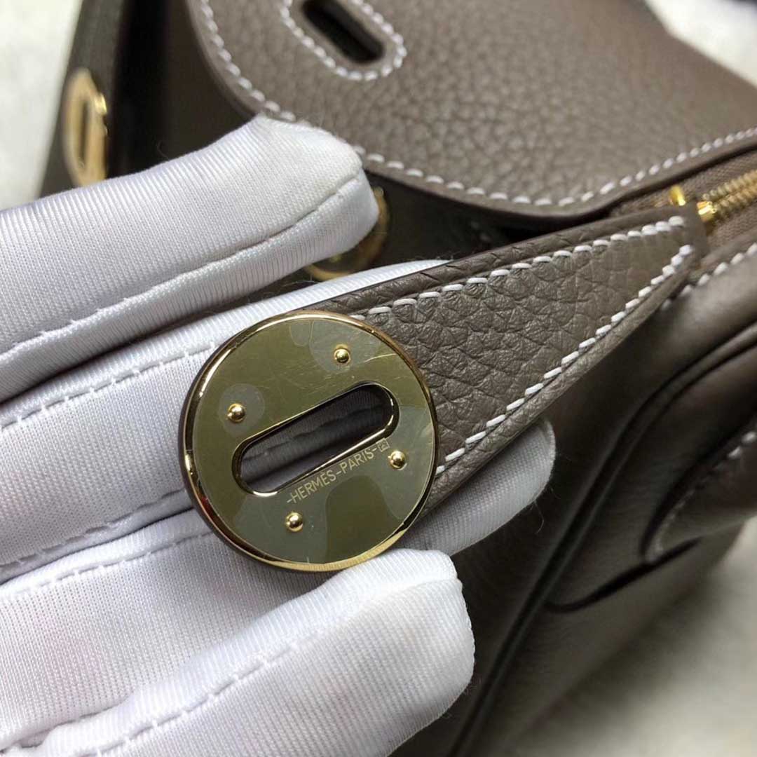 Wholesale Luxury Hermes Aaa-Lindy Mini Bag H079086Ck37 Black/Red/Grey - Image 11