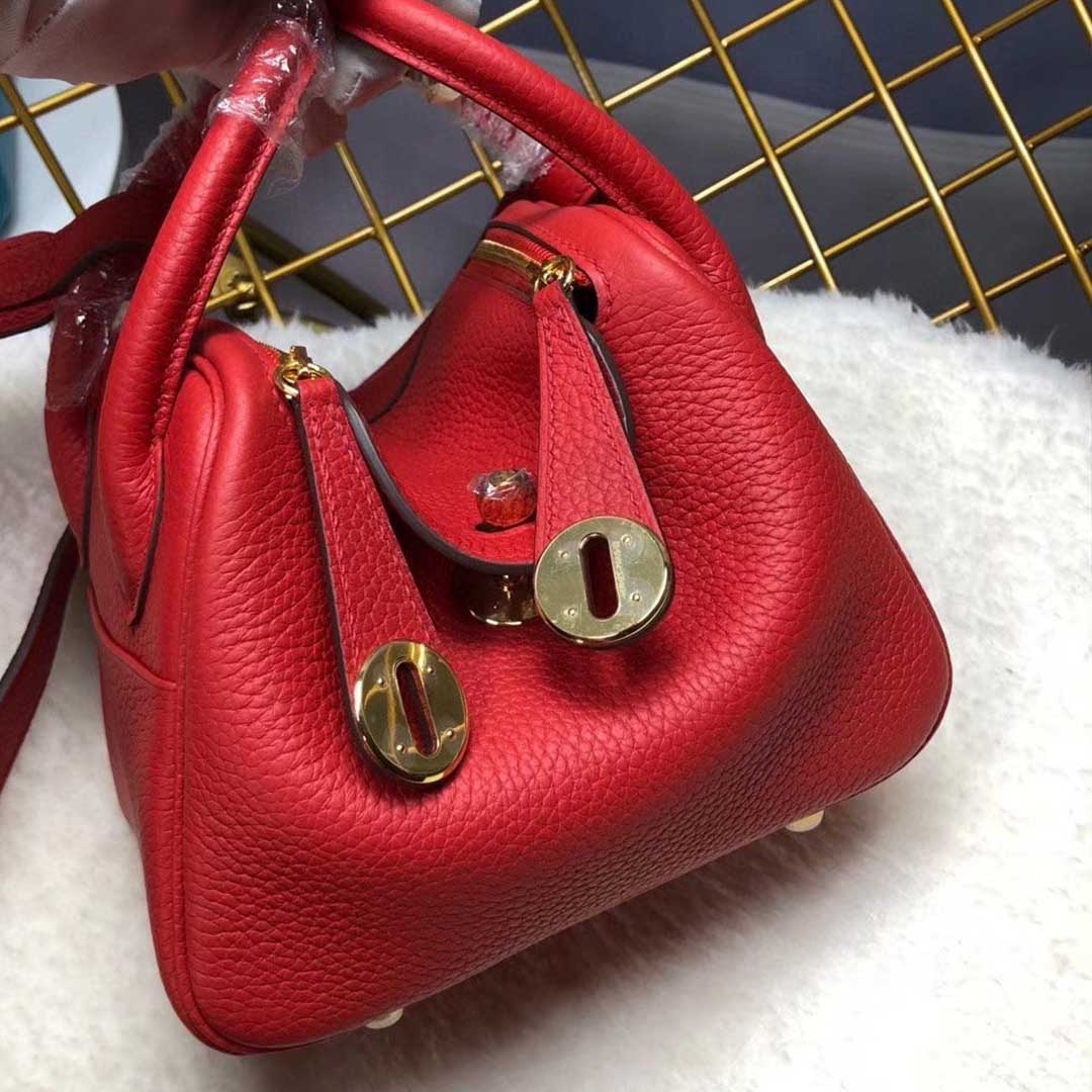 Wholesale Luxury Hermes Aaa-Lindy Mini Bag H079086Ck37 Black/Red/Grey - Image 19