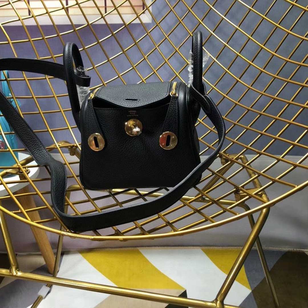 Wholesale Luxury Hermes Aaa-Lindy Mini Bag H079086Ck37 Black/Red/Grey - Image 9