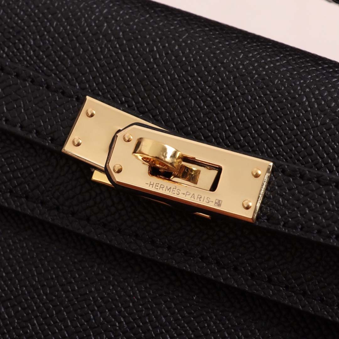 Wholesale Luxury Hermes Aaa-Kelly Cut Pochette Black/Brown/Blue - Image 14