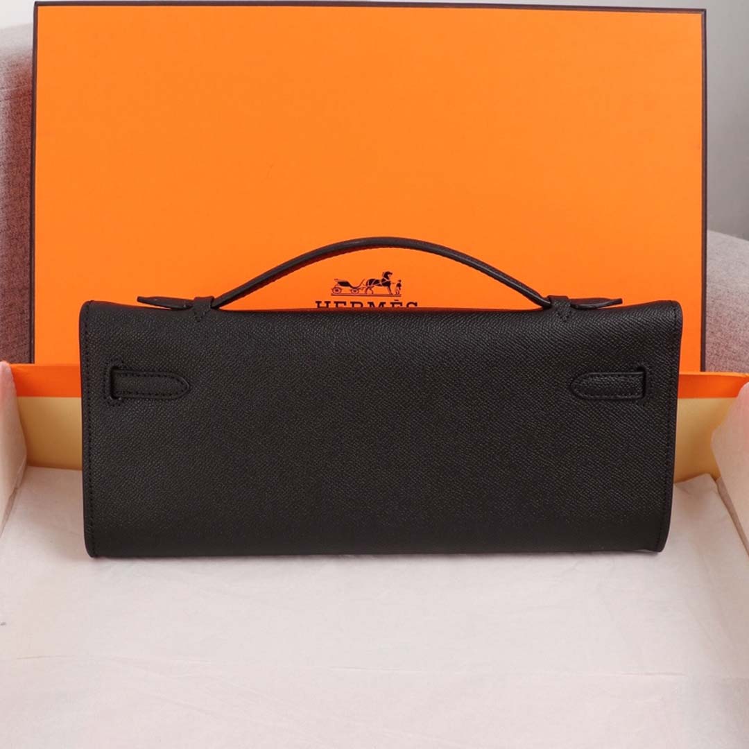 Wholesale Luxury Hermes Aaa-Kelly Cut Pochette Black/Brown/Blue - Image 15