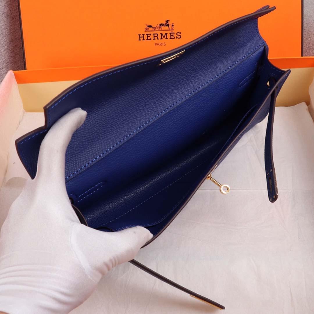 Wholesale Luxury Hermes Aaa-Kelly Cut Pochette Black/Brown/Blue - Image 18