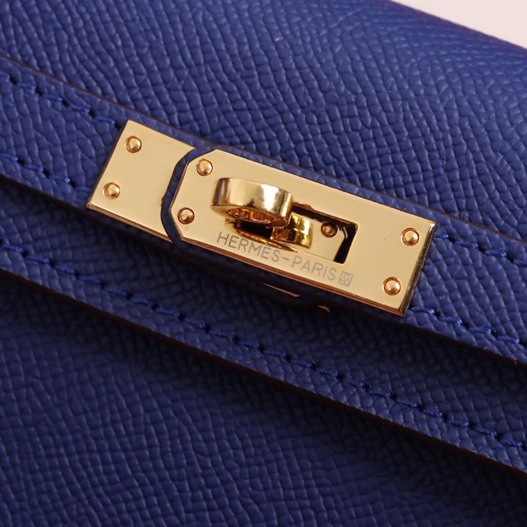 Wholesale Luxury Hermes Aaa-Kelly Cut Pochette Black/Brown/Blue - Image 19