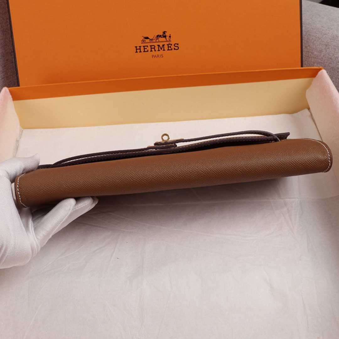 Wholesale Luxury Hermes Aaa-Kelly Cut Pochette Black/Brown/Blue - Image 3