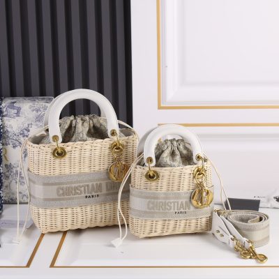 Wholesale Luxury Dior Lady D Bag-Grey