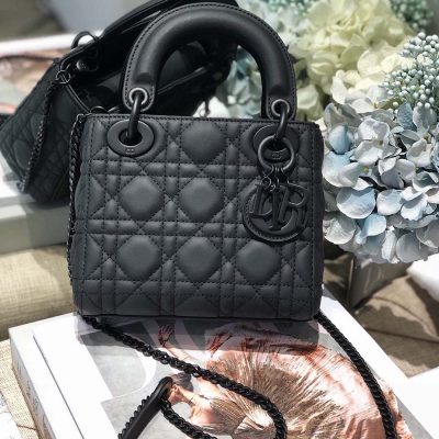 Wholesale Luxury Dior Aaa-Mini Lady Dr Bag Pure-Black/Pink/Grey