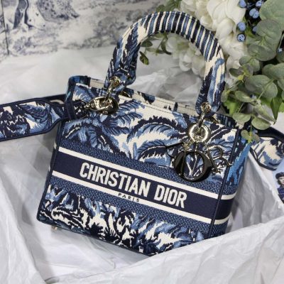Wholesale Luxury Dior Aaa-Medium Lady D-Lite Bag /Embroidered Logo