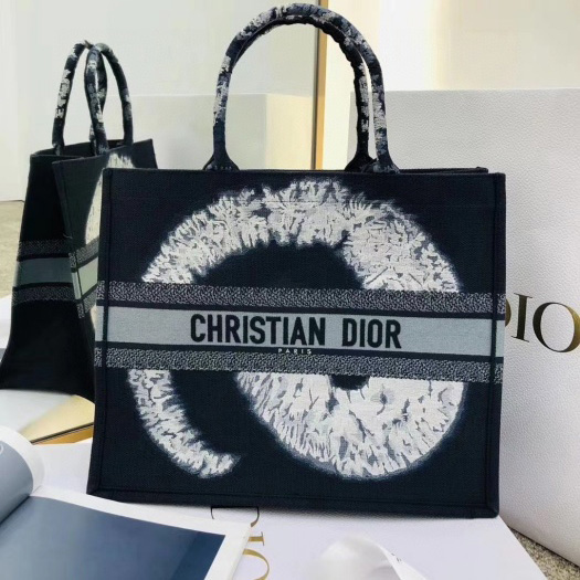 Wholesale Luxury Dior Aaa-Blue Multicolor Tie Book Tote 41Cm