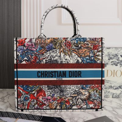 Wholesale Luxury Dior Latte Multicolor Medium/Large Book Tote- 36/42Cm