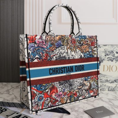 Alternative view of Wholesale Luxury Dior Latte Multicolor Medium/Large Book Tote- 36/42Cm