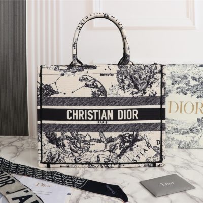 Wholesale Luxury Dior Latte Multicolor Medium/Large Book Tote