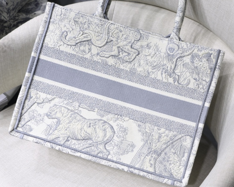 Wholesale Luxury Dior Small Book Tote Gray/Pink/Blue - Image 2