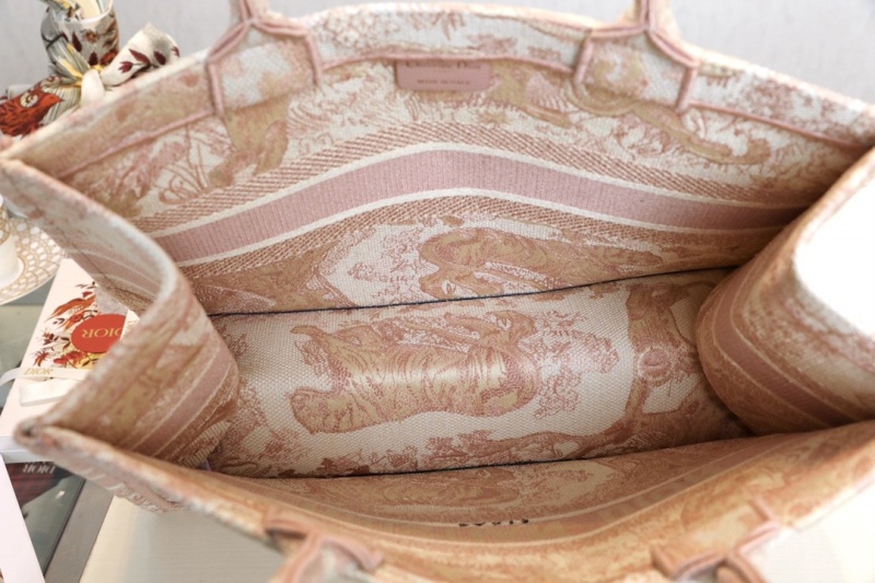 Wholesale Luxury Dior Small Book Tote Gray/Pink/Blue - Image 4