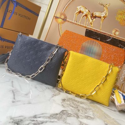 Wholesale Luxury Louis Vuitton Coussin Pm Handbag- Navy/Yellow