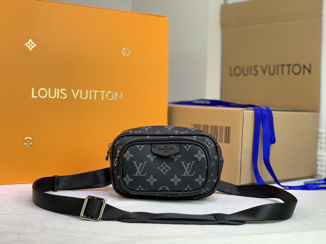 Wholesale Luxury Louis Vuitton Taigarama Outdoor Pouch Brown/Black - Image 7