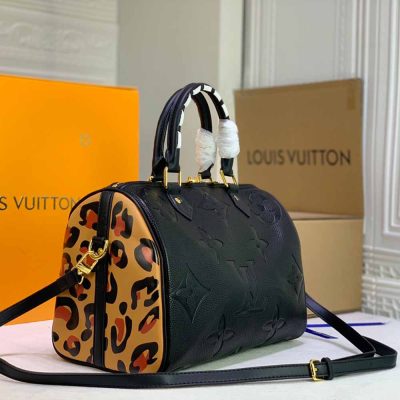Wholesale Luxury Louis Vuitton Leopard Speedy Bandouliere 30/ Embossed