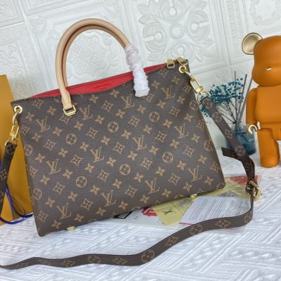 Wholesale Luxury Louis Vuitton Pallas Mm Monogram Black/Red/Pink