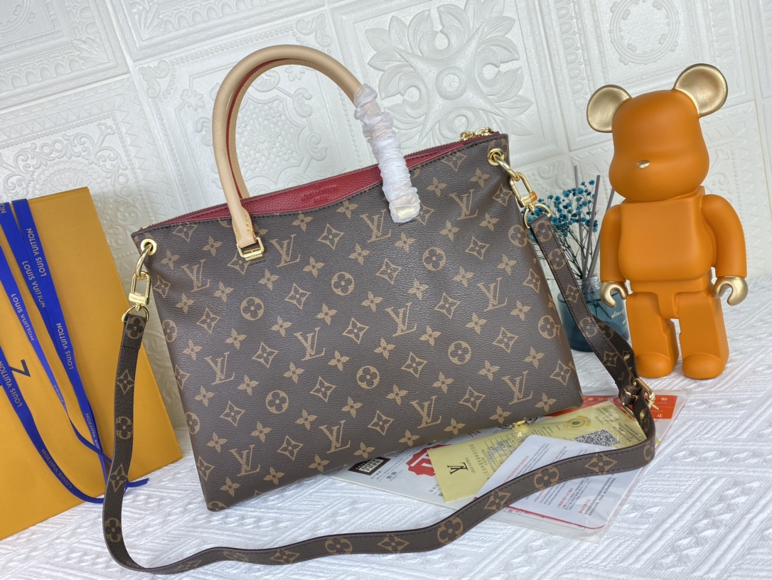 Wholesale Luxury Louis Vuitton Pallas Mm Monogram Black/Red/Pink - Image 17