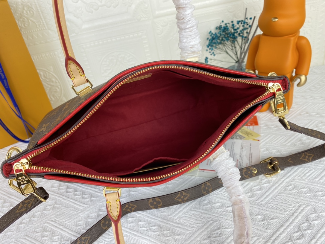 Wholesale Luxury Louis Vuitton Pallas Mm Monogram Black/Red/Pink - Image 4