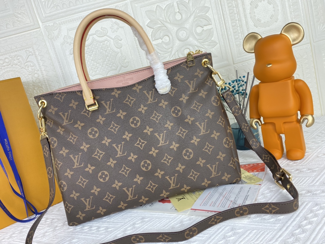 Wholesale Luxury Louis Vuitton Pallas Mm Monogram Black/Red/Pink - Image 9