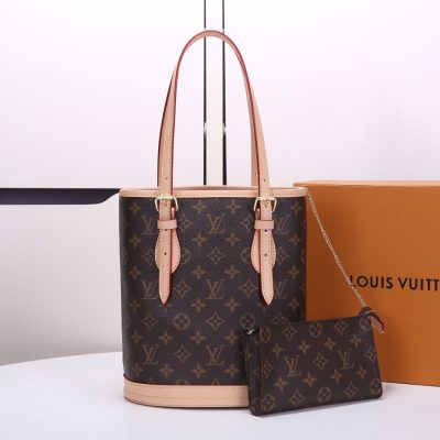 Wholesale Luxury Louis Vuitton Monogram Bucket Pm Tote Bag With Wallet M42238