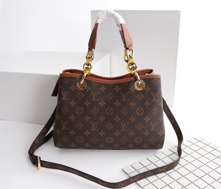 Wholesale Luxury Louis Vuitton Classic Monogram Handle Bag With Strap - Image 9