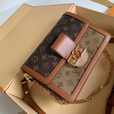 Wholesale Luxury Louis Vuitton Dauphine Mm/Mini Brown Mono