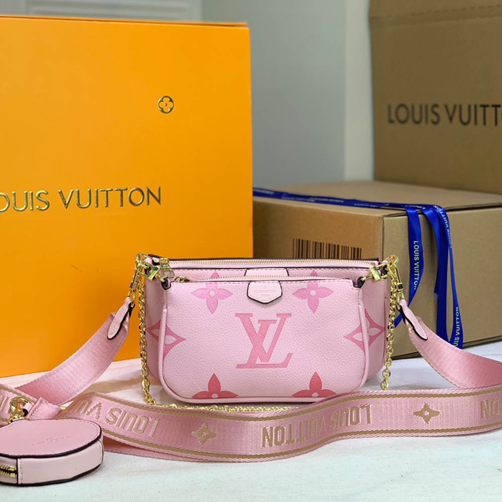 Wholesale Luxury Louis Vuitton Multi Pochette Accessoires-M44823 Pink/Blue/Beige