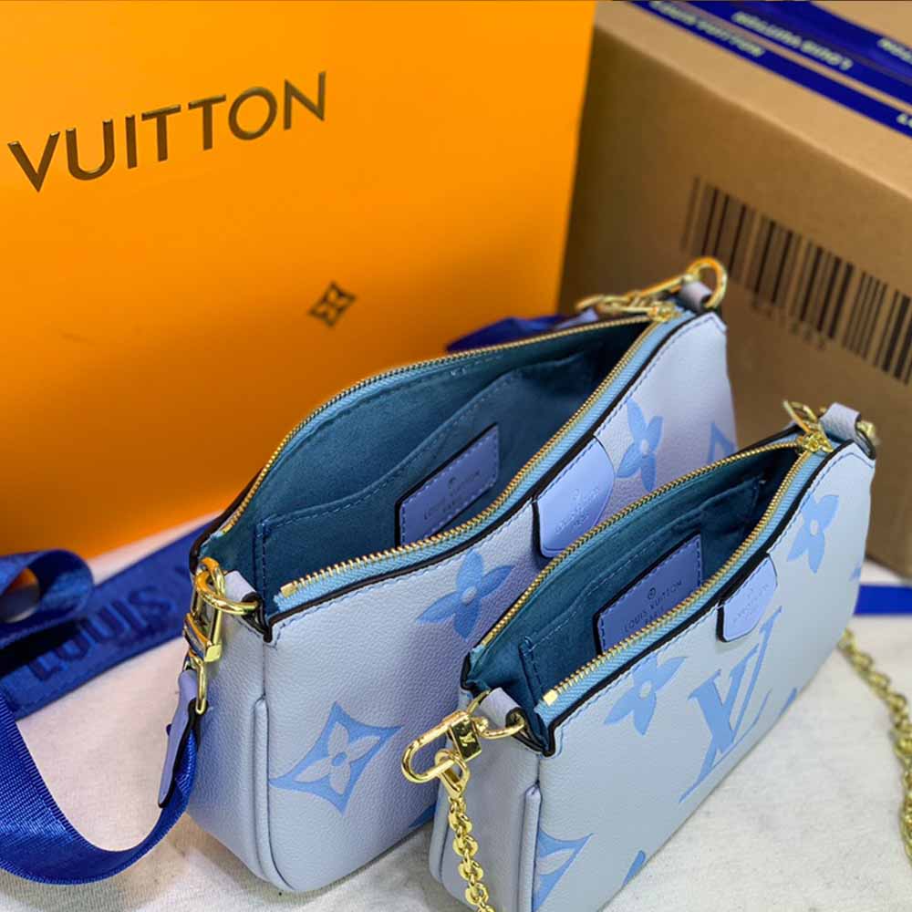 Wholesale Luxury Louis Vuitton Multi Pochette Accessoires-M44823 Pink/Blue/Beige - Image 17
