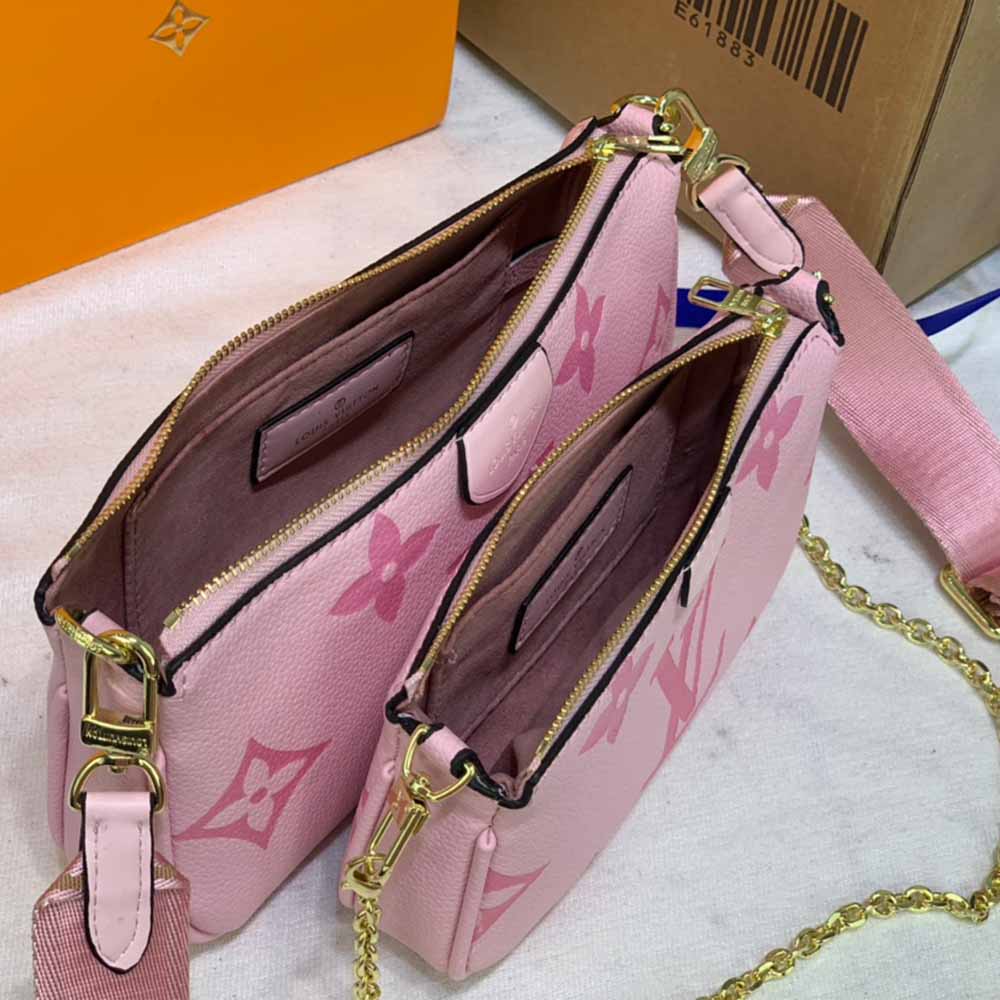 Wholesale Luxury Louis Vuitton Multi Pochette Accessoires-M44823 Pink/Blue/Beige - Image 3