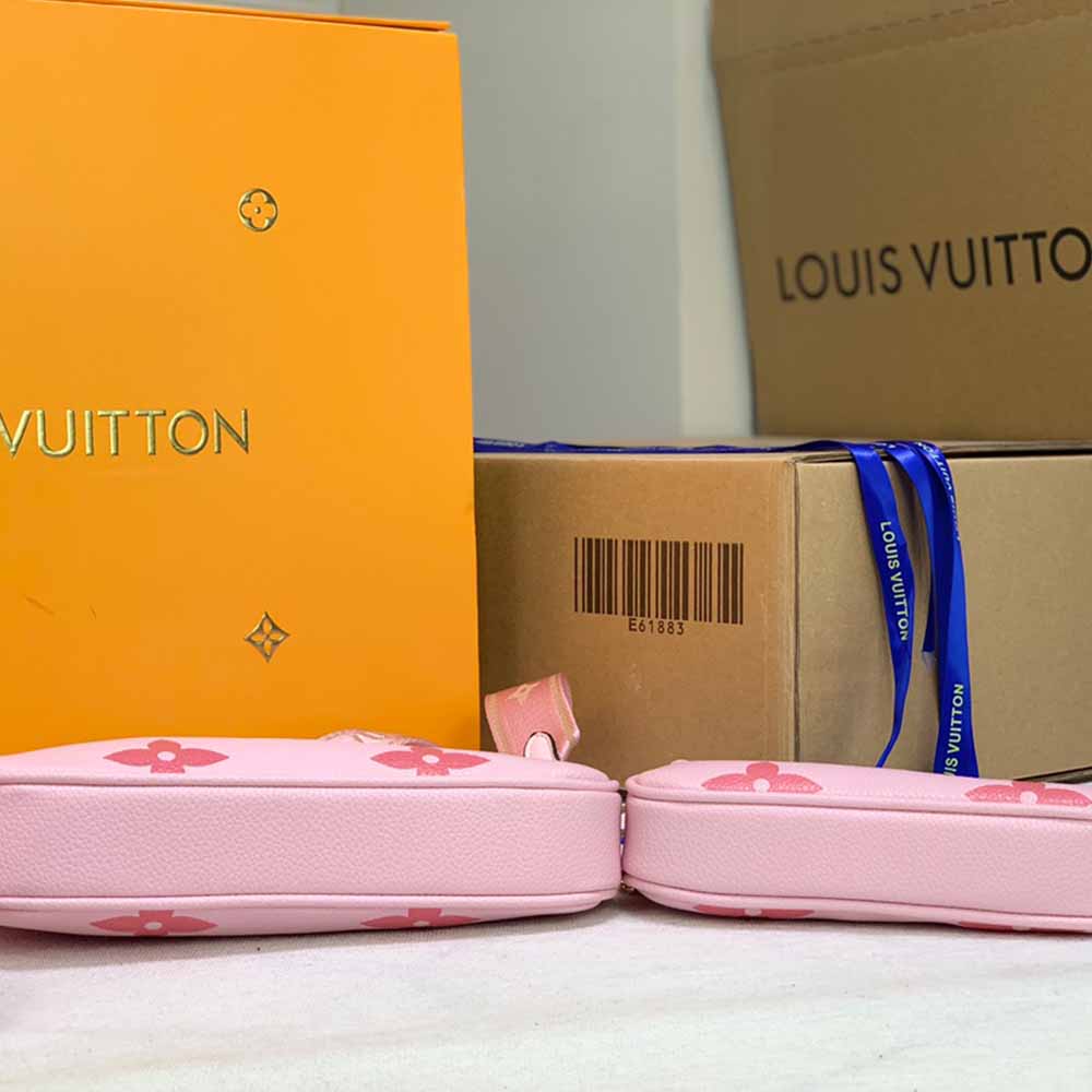 Wholesale Luxury Louis Vuitton Multi Pochette Accessoires-M44823 Pink/Blue/Beige - Image 4