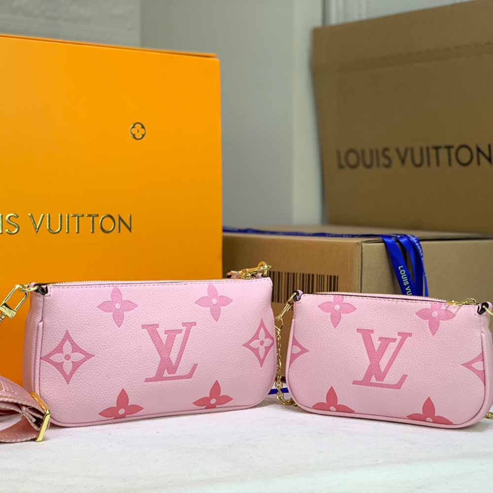 Wholesale Luxury Louis Vuitton Multi Pochette Accessoires-M44823 Pink/Blue/Beige - Image 5