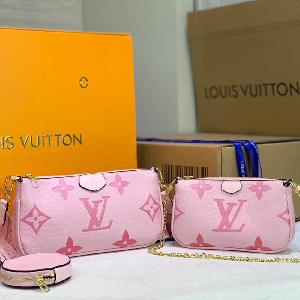 Wholesale Luxury Louis Vuitton Multi Pochette Accessoires-M44823 Pink/Blue/Beige - Image 7