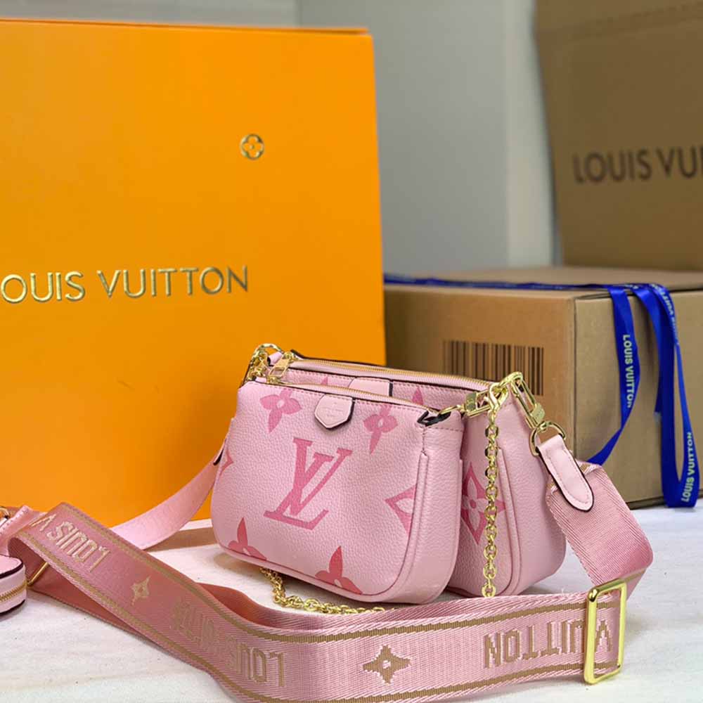 Wholesale Luxury Louis Vuitton Multi Pochette Accessoires-M44823 Pink/Blue/Beige - Image 8
