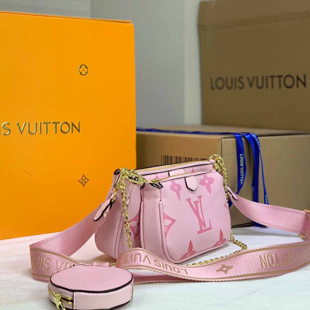 Wholesale Luxury Louis Vuitton Multi Pochette Accessoires-M44823 Pink/Blue/Beige - Image 9