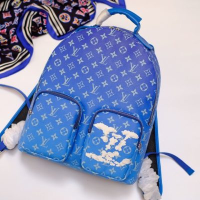 Wholesale Luxury Louis Vuitton Aaa-Backpack Multipocket M45441 Blue