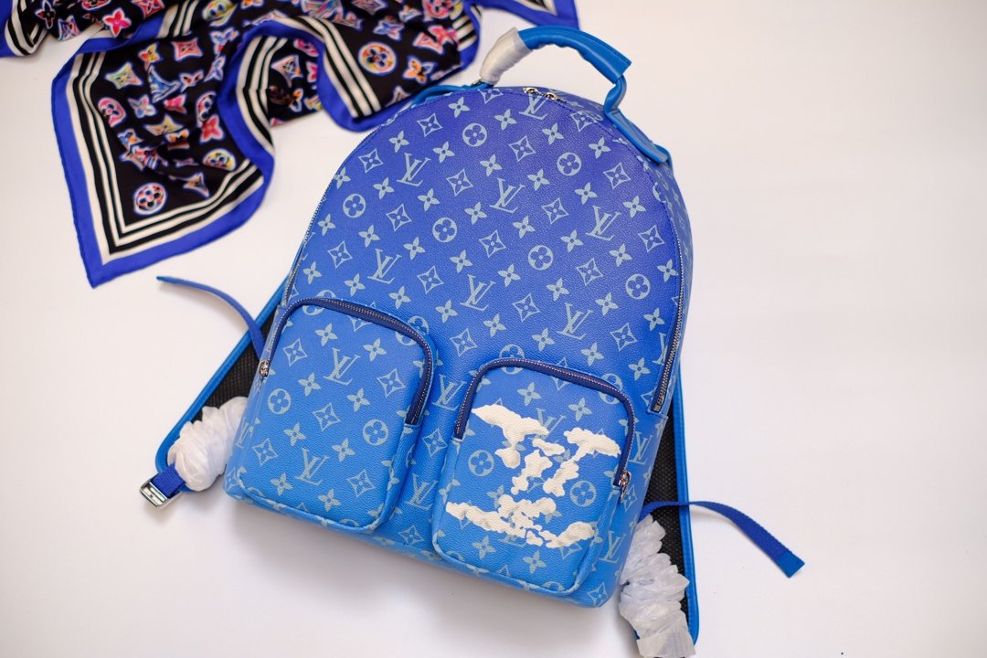 Wholesale Luxury Louis Vuitton Aaa-Backpack Multipocket M45441 Blue