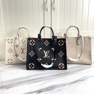 Wholesale Luxury Louis Vuitton Aaa-Onthego Mm Black/Beige
