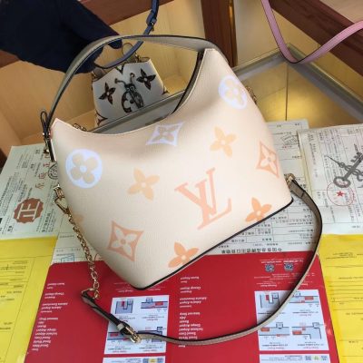 Alternative view of Wholesale Luxury Louis Vuitton Marshmallow Hobo Bag Beige/Pink/Blue