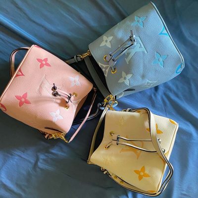Wholesale Luxury Louis Vuitton Neonoe Bb Bucket Bag Blue/Beige/Pink