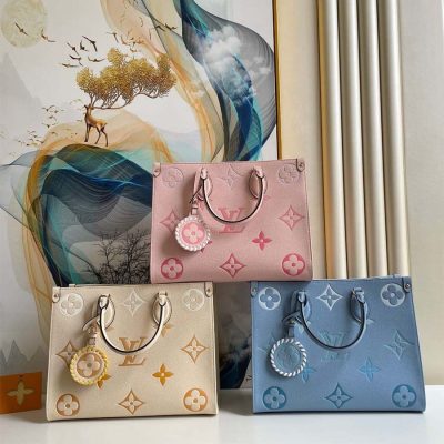 Wholesale Luxury Louis Vuitton By The Pool-Onthego Mm Blue/Beige/Pink
