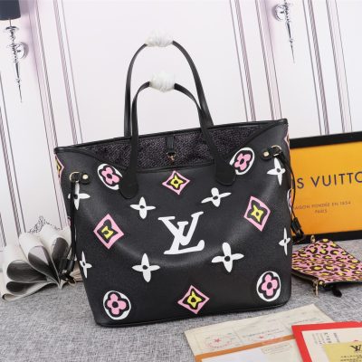 Alternative view of Wholesale Luxury Louis Vuitton Aaa-Neverfull Mm Tote Bag Black/White M45818