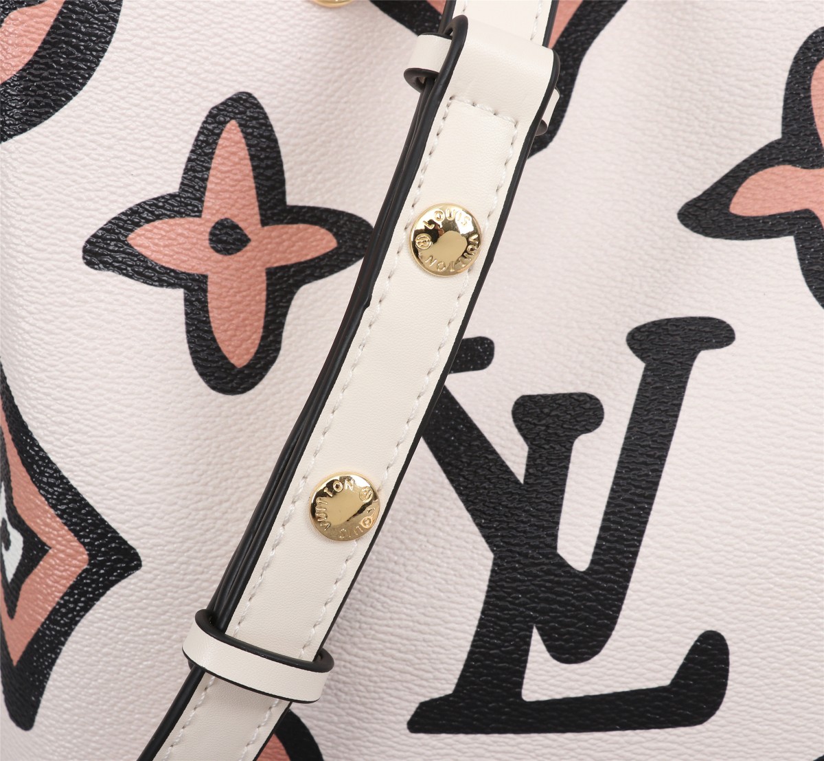 Wholesale Luxury Louis Vuitton Neonoe Mm Bucket Bag Black/White - Image 10