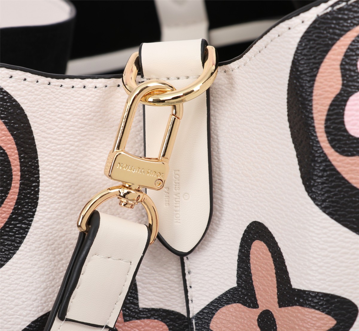 Wholesale Luxury Louis Vuitton Neonoe Mm Bucket Bag Black/White - Image 11