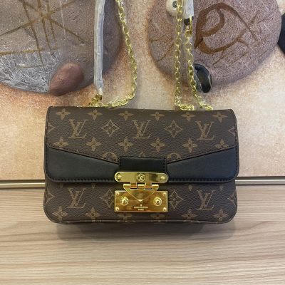 Wholesale Luxury Louis Vuitton Marceau Chain Handbag- Black/Brown