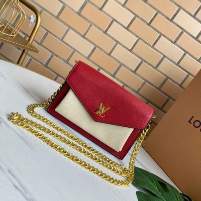 Wholesale Luxury Louis Vuitton Mylockme Chain Bag M56641 Red/Pink&White